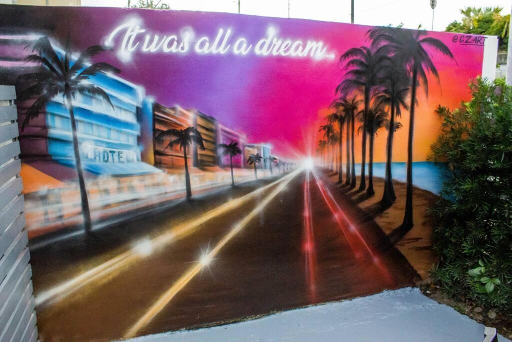 Cozy & Colorful Miami Art Canvas W/Hottub & Murals Zewnętrze zdjęcie